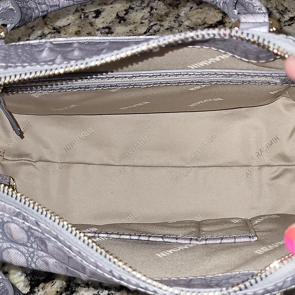 Brahmin Micaela Grey Tetra Satchel - Picture 8 of 16